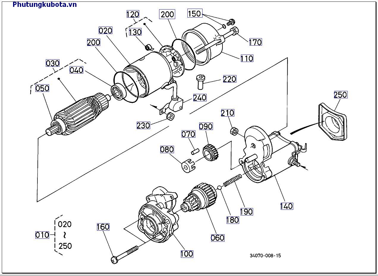 Của bộ phận khởi động ( những bộ phận cấu thành cũ <=60098)